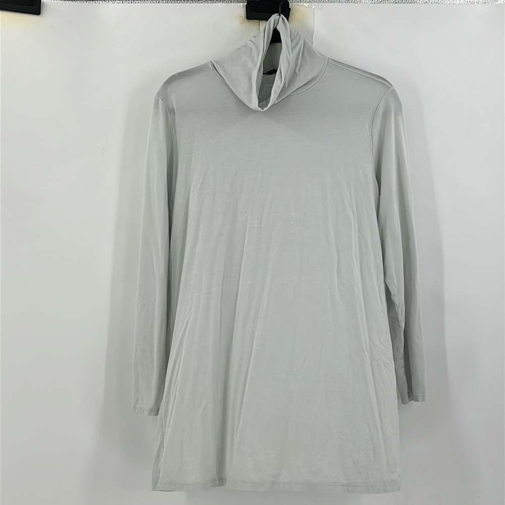 EILEEN FISHER Lightweight Sheer Turtleneck Top Size Medium